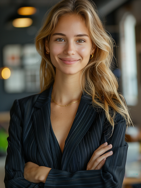 欧美职业微笑商务美女摄影图片